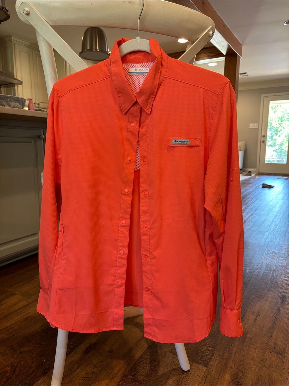 Columbia Men's Long Sleeve Sun Shirt - Coral
